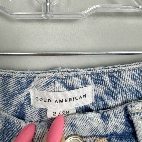 GOOD AMERICAN | Good Boy High Rise Jeans Light Wash Blue643 Women’s Size 2/26 - Picture 9 of 13